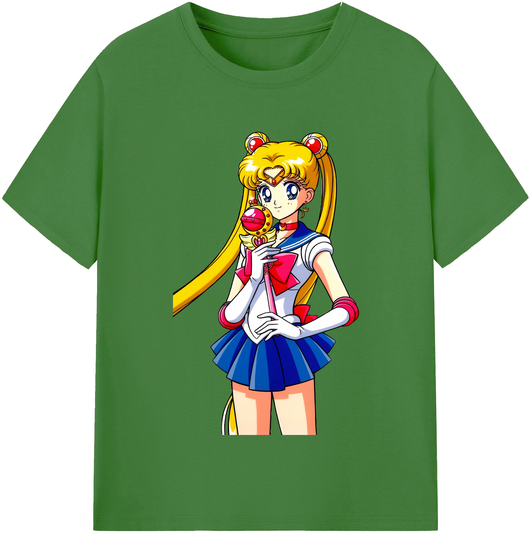（画像用） 美少女戦士セーラームーン 月野 うさぎ つきの うさぎ Sailor Moon Tsukino Usagi レディースカジュアルプリントTシャツ（綿100％）